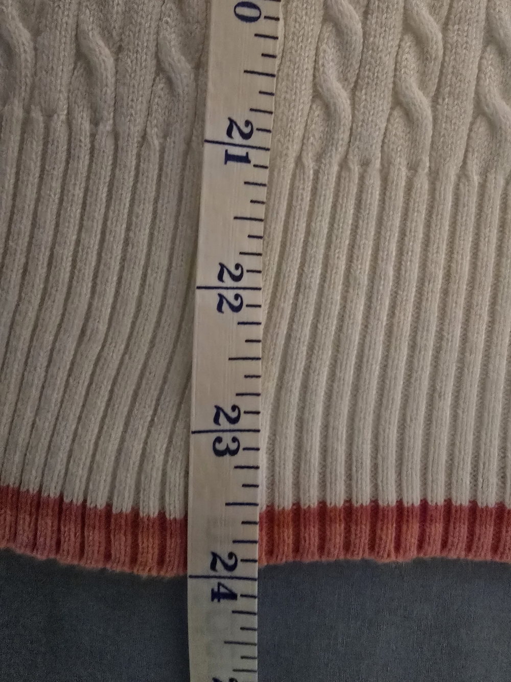 NWT Izod Womens Sweater Vest S White Pink Trim Cable Knit V-Neck Golf Preppy Top - Picture 9 of 10